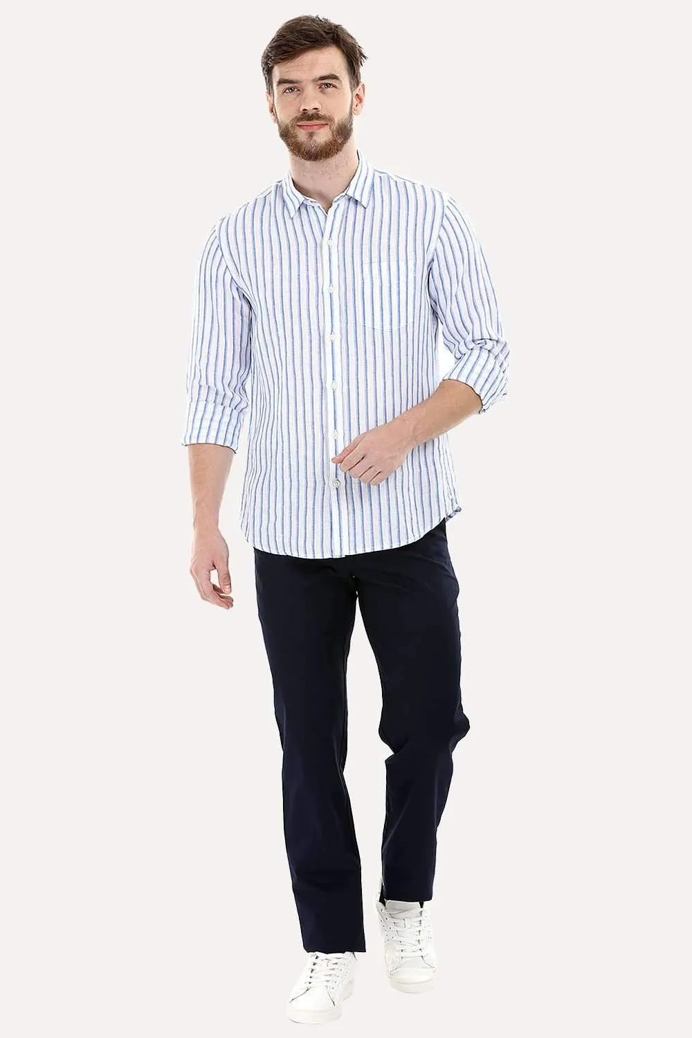 Navy Standard Fit Chino Pants