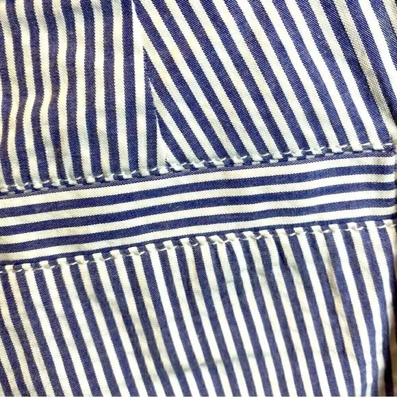 NEW! Brooks Brothers Cotton Seersucker Pleated Shorts Blue White Stripe Size 2