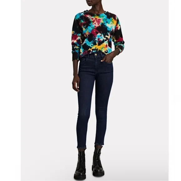 NEW FRAME DARK WASH SKINNY JEANS