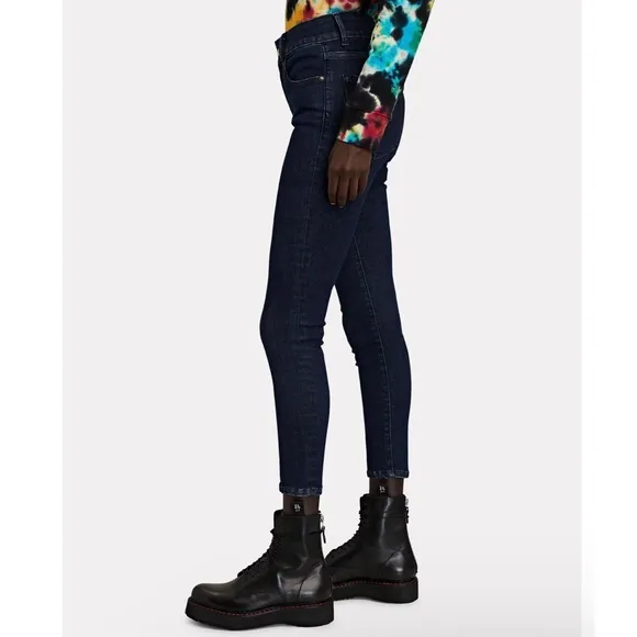 NEW FRAME DARK WASH SKINNY JEANS