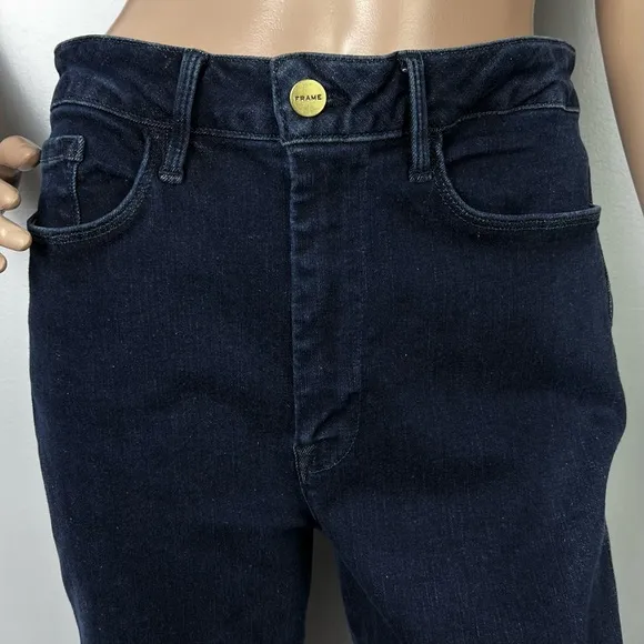 NEW FRAME DARK WASH SKINNY JEANS