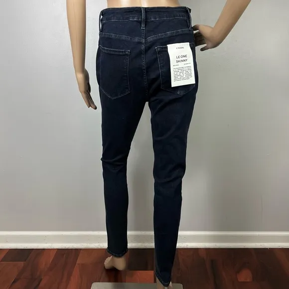 NEW FRAME DARK WASH SKINNY JEANS