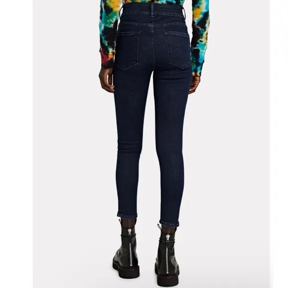NEW FRAME DARK WASH SKINNY JEANS