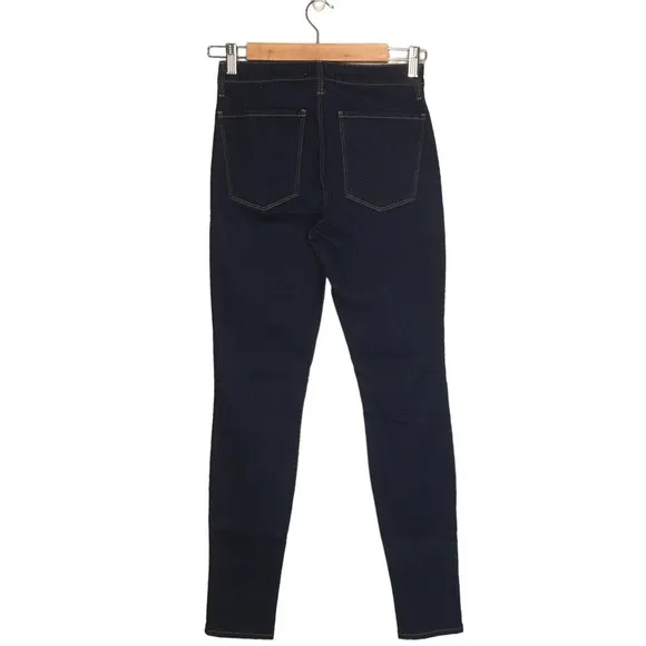 New L’Agence Womens Size 25 Mid Rise Skinny Jeans Dark Wash Denim Blue