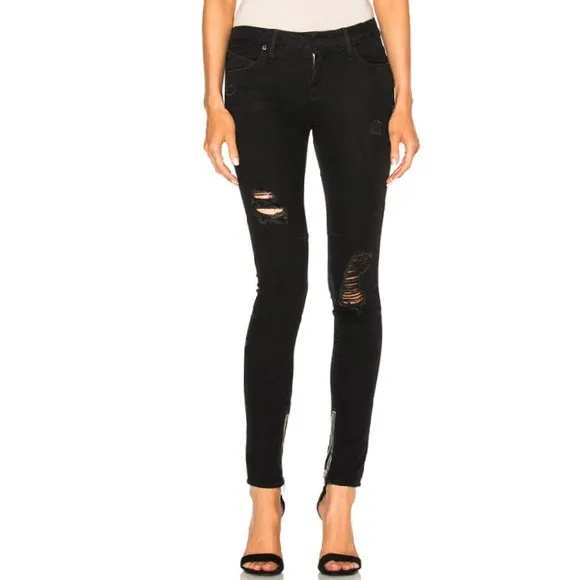 NEW RTA REVOLVE BLACK DISTRESSED SKINNY JEANS