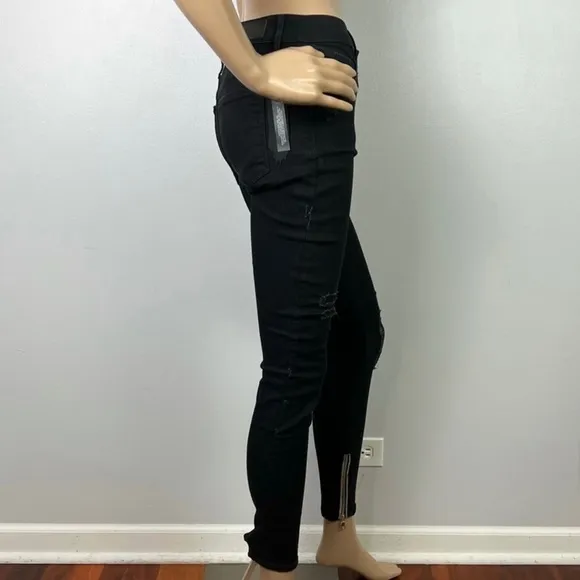 NEW RTA REVOLVE BLACK DISTRESSED SKINNY JEANS