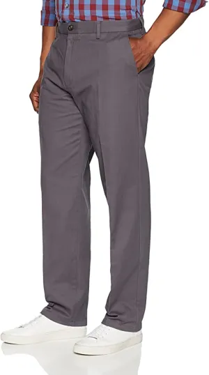New with tags! Amazon Essentials Men's Classic-Fit Wrinkle-Resistant Flat-Front Chino Pant, Grey, Sz 40WX28L