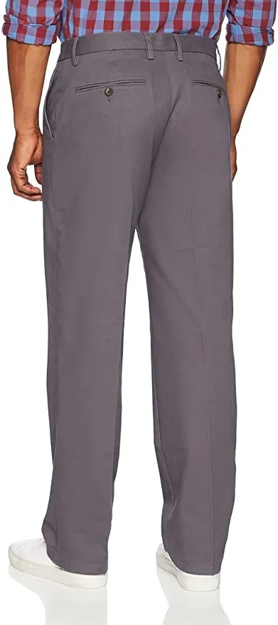 New with tags! Amazon Essentials Men's Classic-Fit Wrinkle-Resistant Flat-Front Chino Pant, Grey, Sz 40WX28L