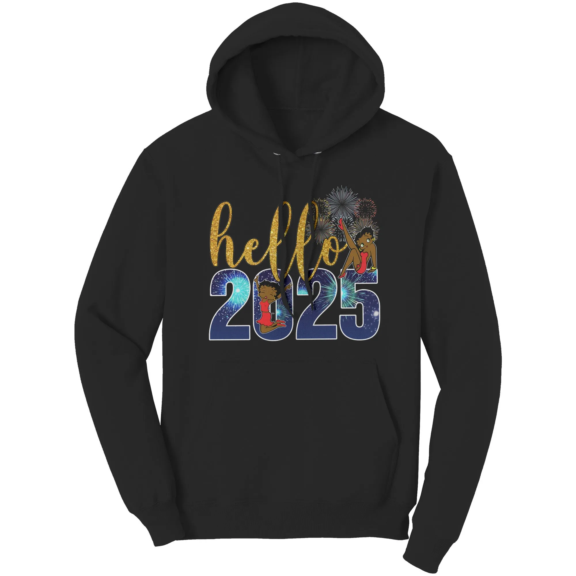 New Year Hoodie, Hello 2025 Hoodie, Betty Boop Hoodie, Happy New Year Hoodie, New Year Womens Hoodie, Holiday Gift, Christmas Gift For Her