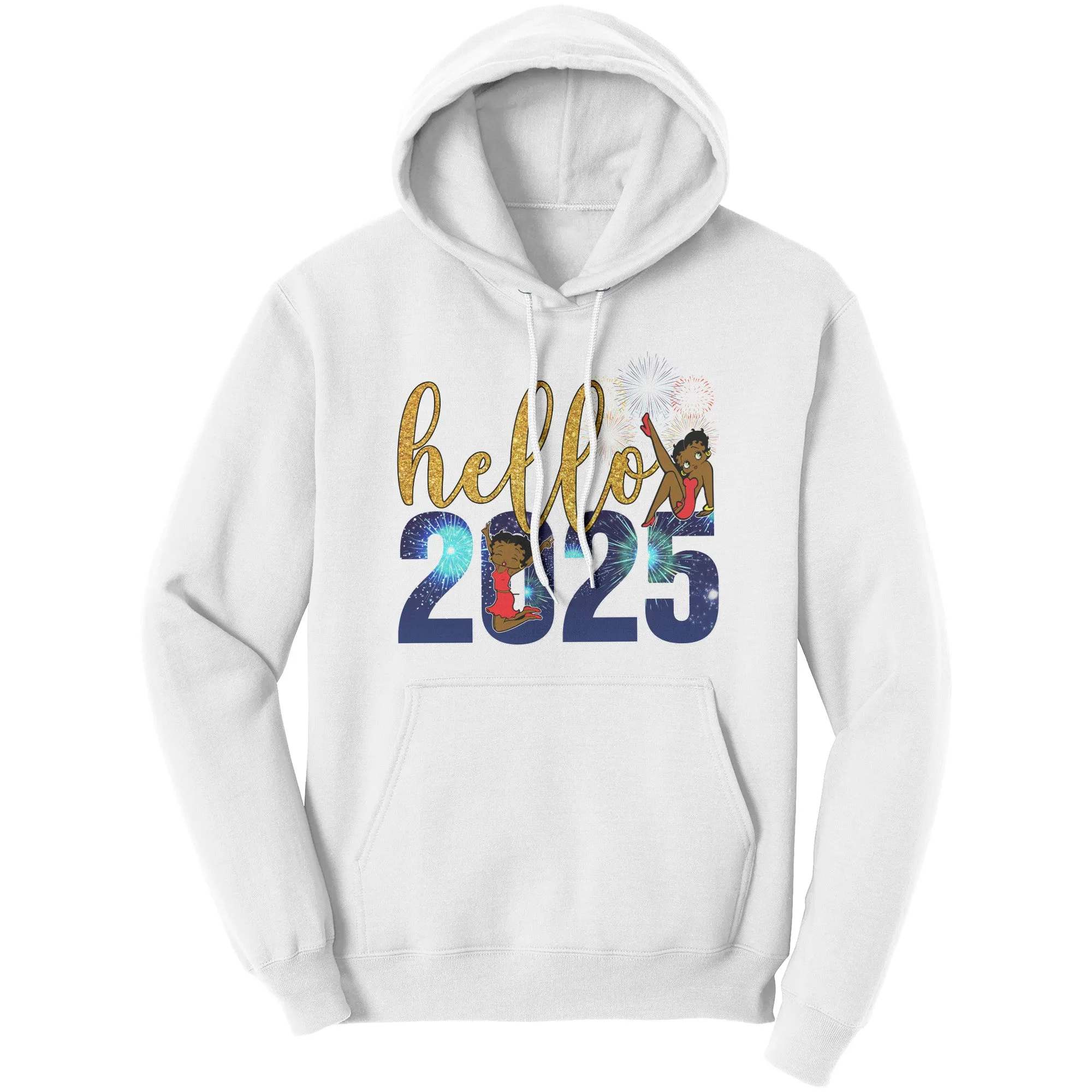 New Year Hoodie, Hello 2025 Hoodie, Betty Boop Hoodie, Happy New Year Hoodie, New Year Womens Hoodie, Holiday Gift, Christmas Gift For Her