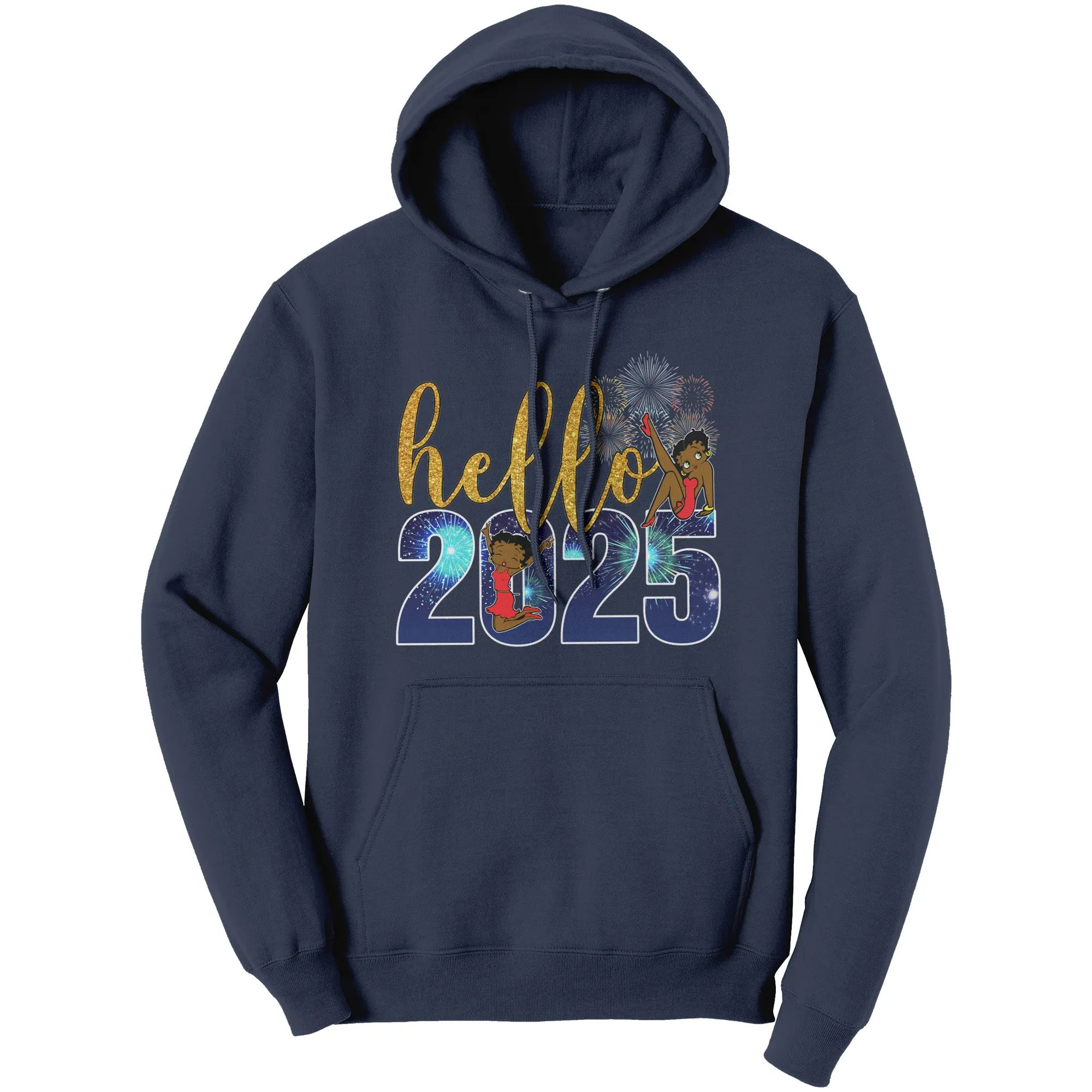 New Year Hoodie, Hello 2025 Hoodie, Betty Boop Hoodie, Happy New Year Hoodie, New Year Womens Hoodie, Holiday Gift, Christmas Gift For Her