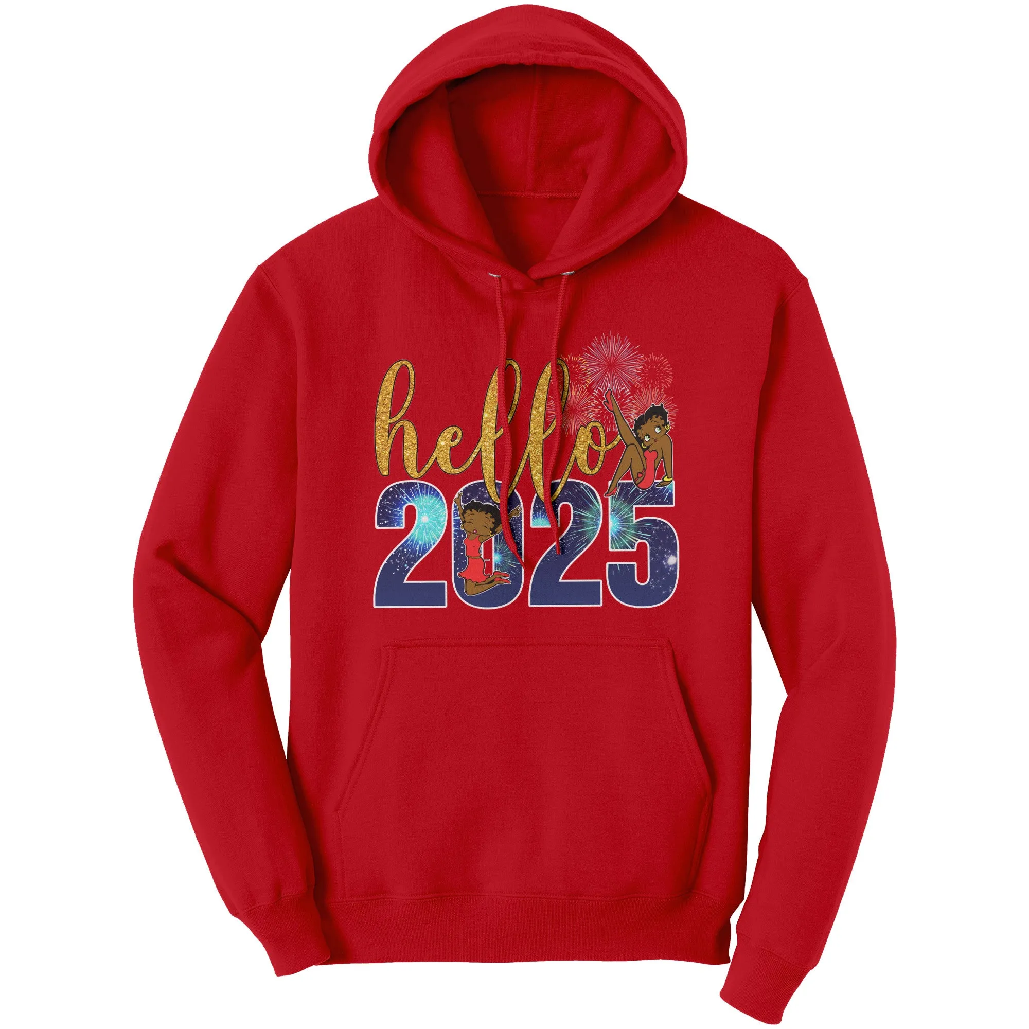 New Year Hoodie, Hello 2025 Hoodie, Betty Boop Hoodie, Happy New Year Hoodie, New Year Womens Hoodie, Holiday Gift, Christmas Gift For Her