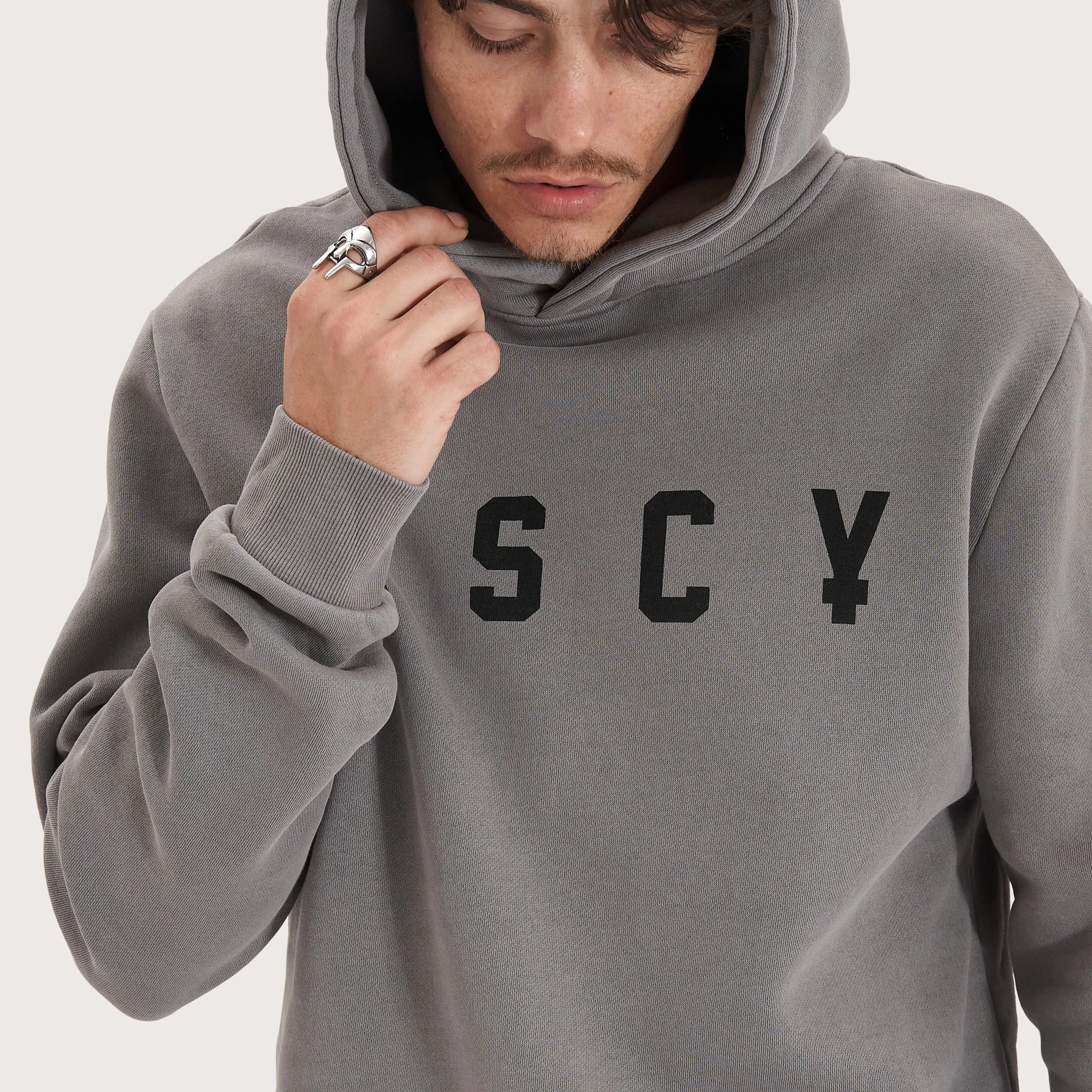 Nexus Heavy Dual Curved Hoodie Pigment Frost Grey
