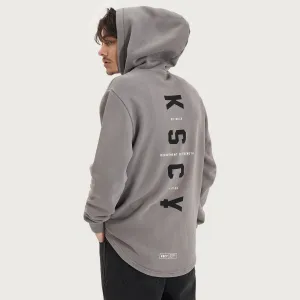 Nexus Heavy Dual Curved Hoodie Pigment Frost Grey