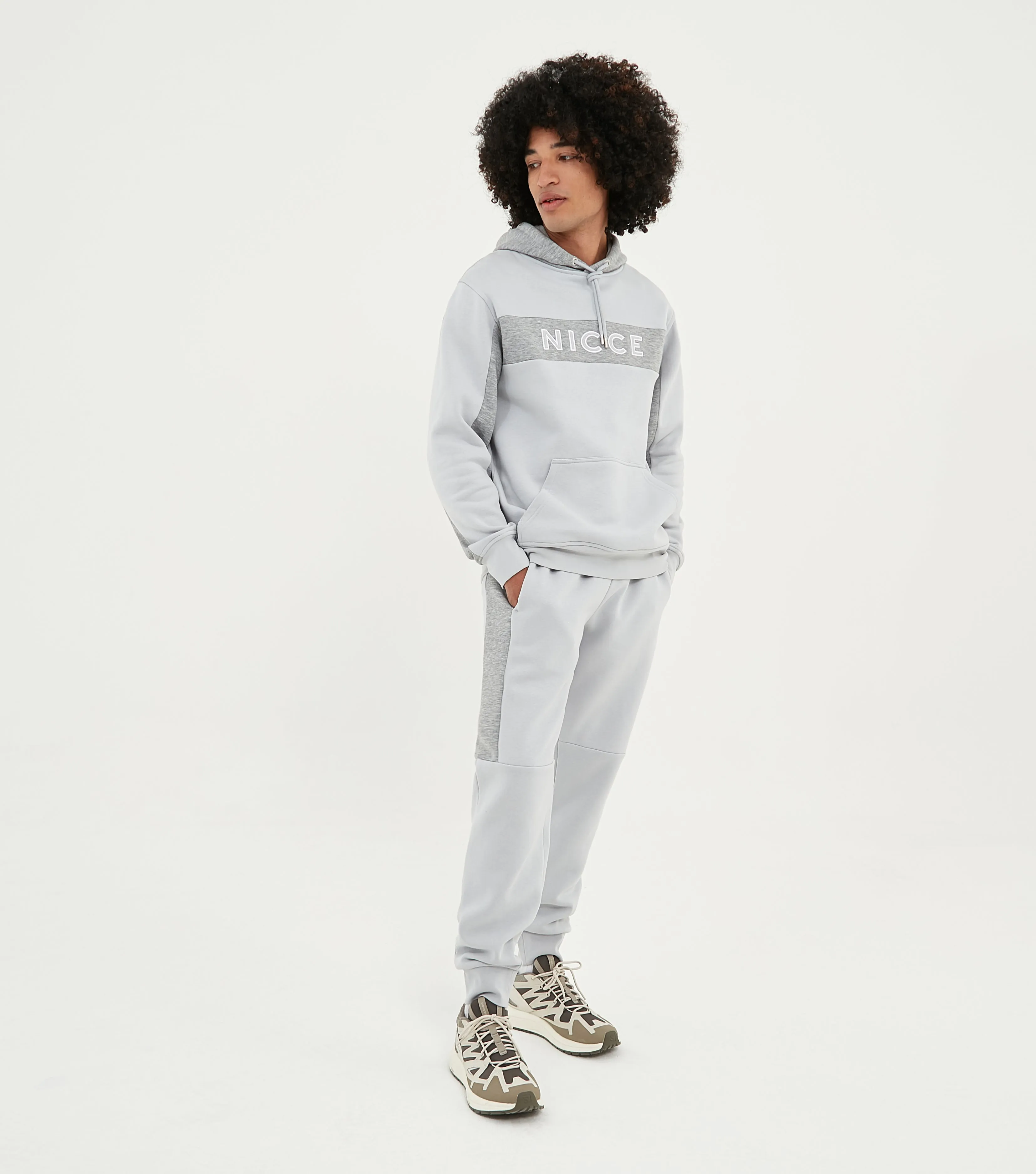Nicce Panama Hoodie Cool Grey