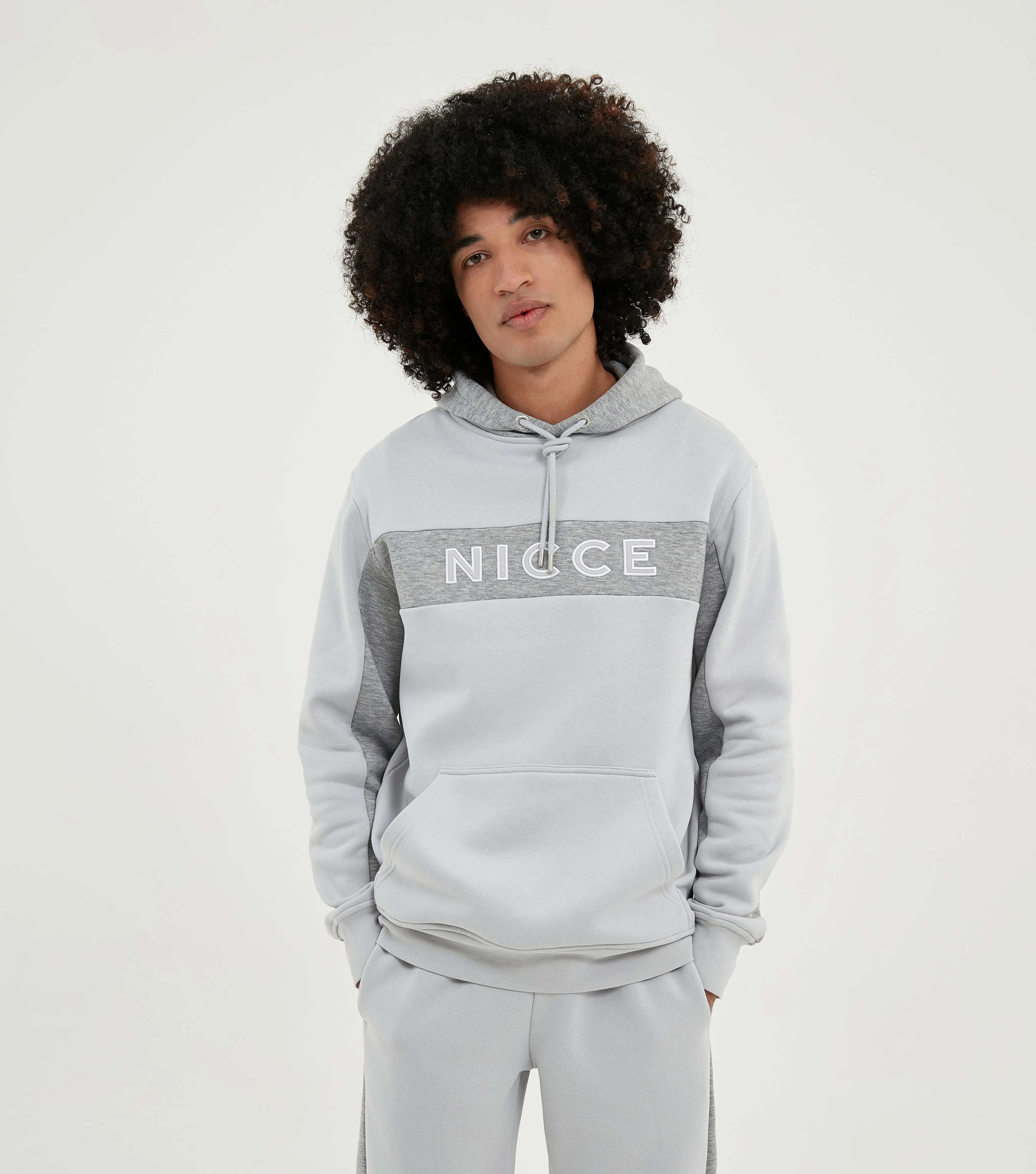 Nicce Panama Hoodie Cool Grey