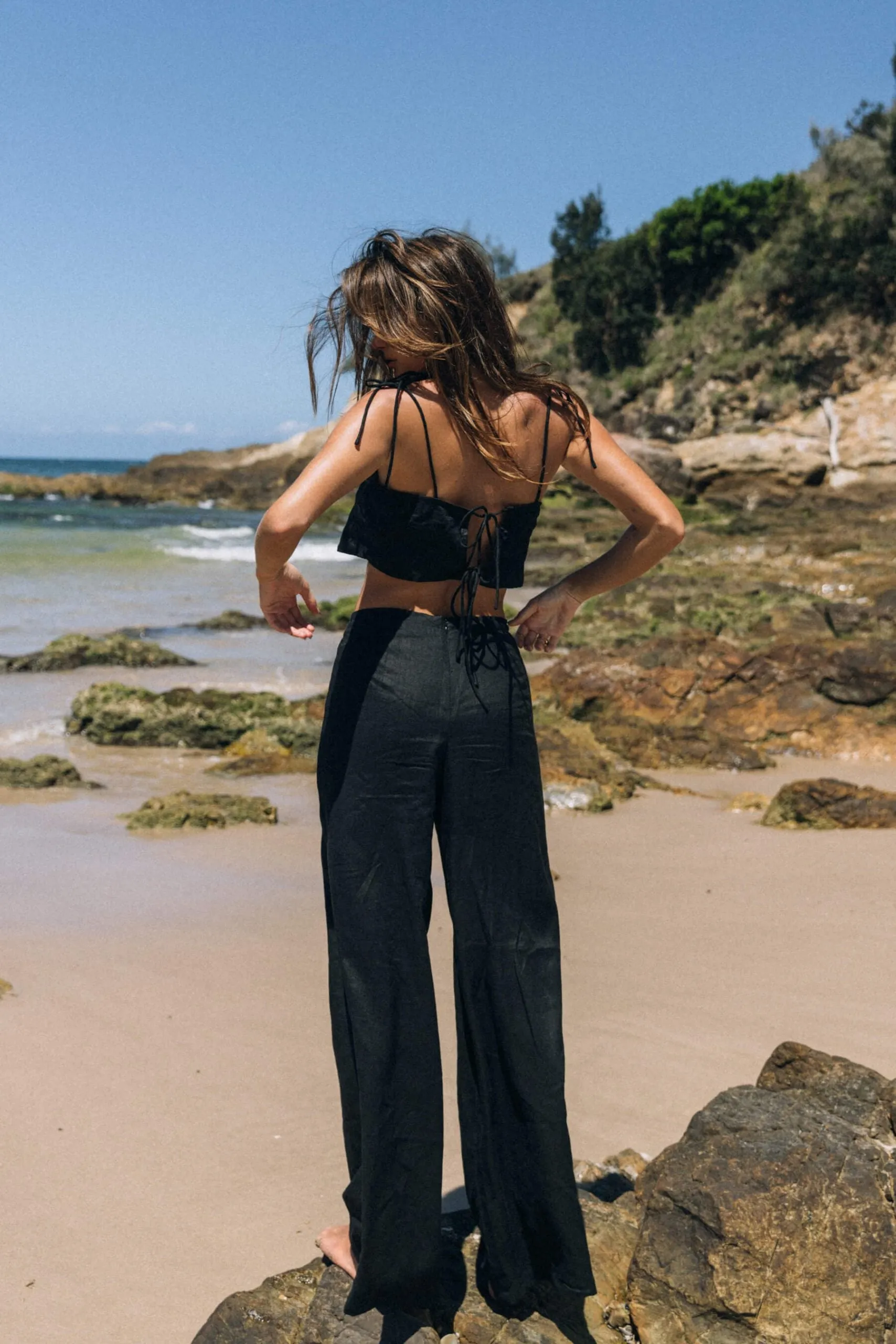 Nina Linen Pant - Black