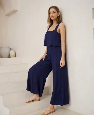 Nina Tank Pant Set - Navy
