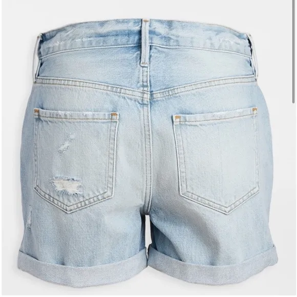 NWOT FRAME LE BEAU SHORT Light Blue Denim Shorts