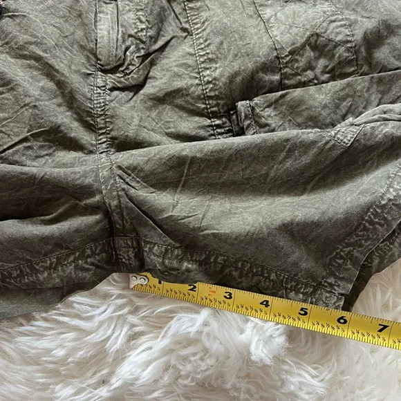 NWOT Free People Moon Bay Utility Parachute Shorts Womens XS Washed Army Green