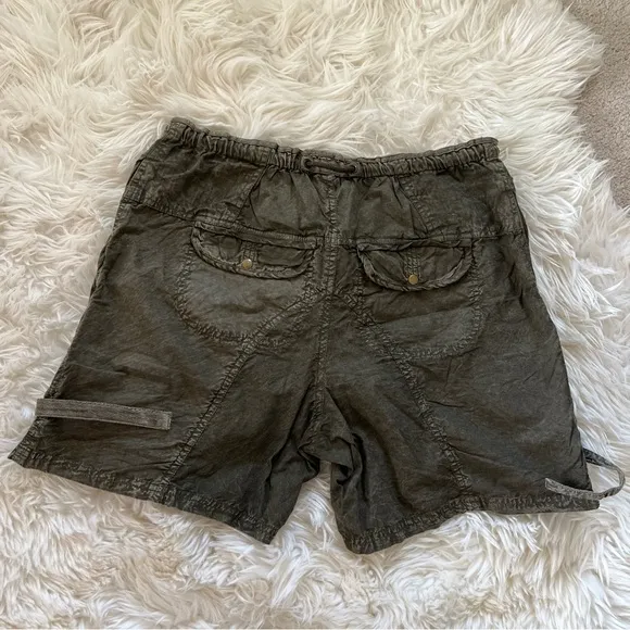 NWOT Free People Moon Bay Utility Parachute Shorts Womens XS Washed Army Green