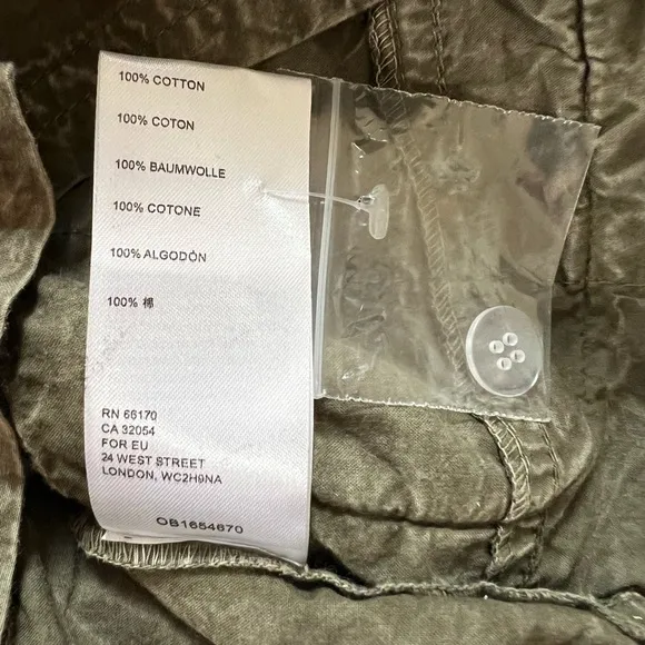 NWOT Free People Moon Bay Utility Parachute Shorts Womens XS Washed Army Green