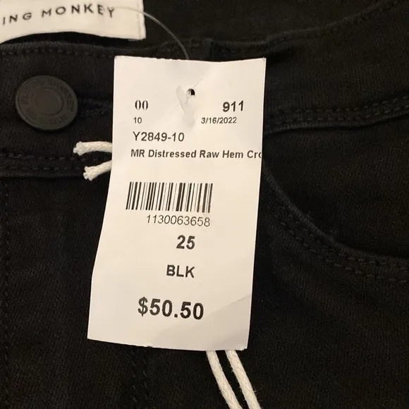 NWT Flying Monkey Women’s Black Skinny Jeans Size 25