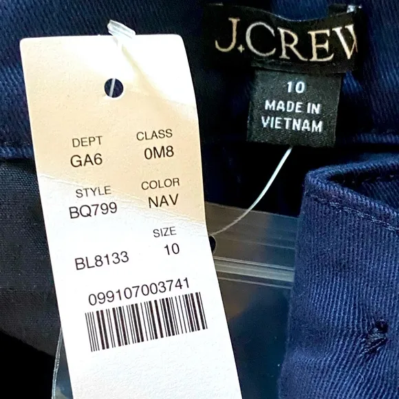 NWT J. Crew Pleated Capeside Chino Shorts Size 10