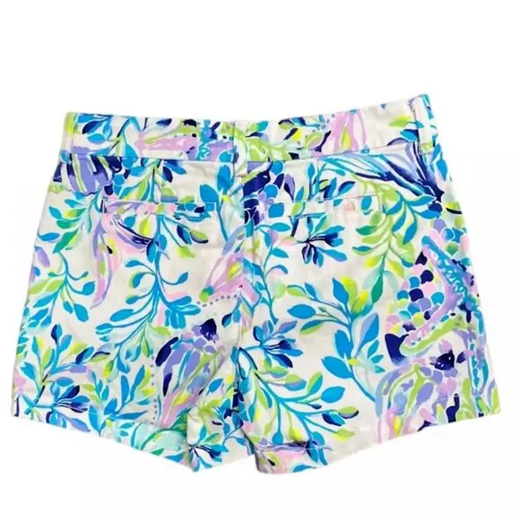 NWT Lilly Pulitzer Callahan Stretch Short Resort White Shell Beach