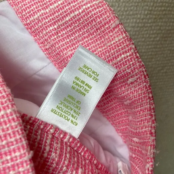 NWT Lilly Pulitzer Sloane Short Sparkle Pink Swirly Boucle Tweed Size 00