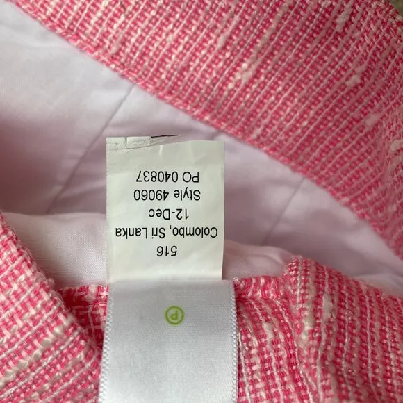 NWT Lilly Pulitzer Sloane Short Sparkle Pink Swirly Boucle Tweed Size 00