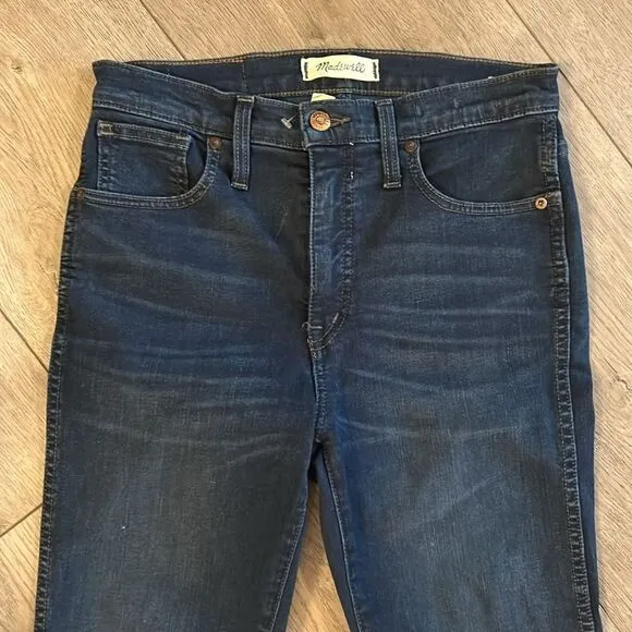 NWT MADEWELL 10” HIGH TOSE SKINNY JEANS DARK WASH SIZE 27