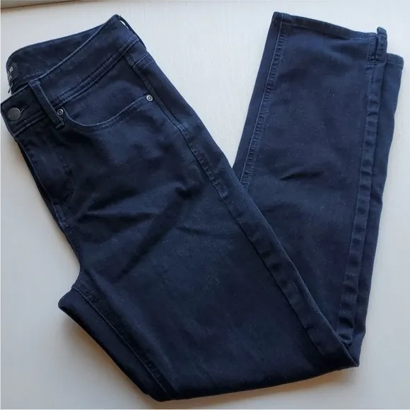 NYDJ Curves 360 Shape Dark Denim Ankle Jeans 16