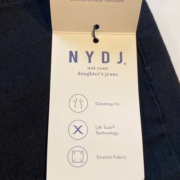 NYDJ SZ 4 Black Denim Skinny Jeans New D28