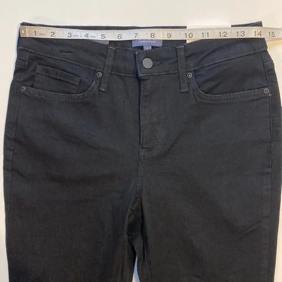NYDJ SZ 4 Black Denim Skinny Jeans New D28