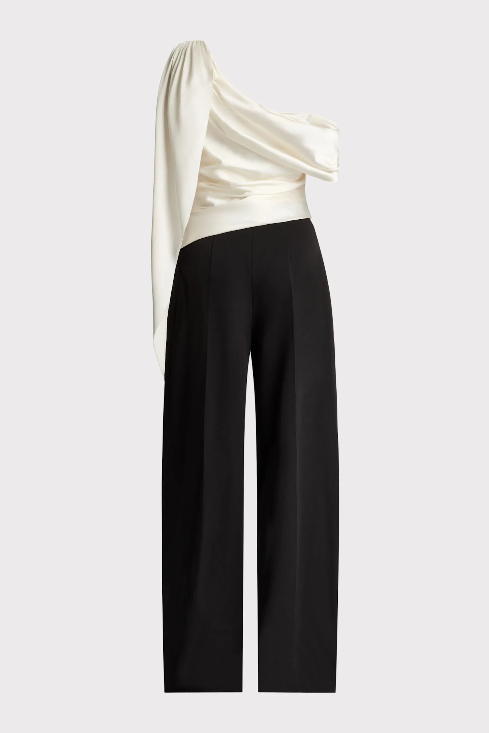 ONE SHOULDER DRAPE JUMPSUIT