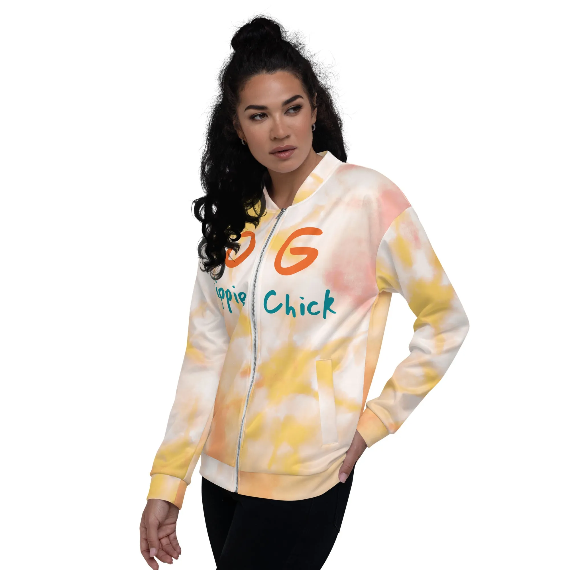 Orange Tie Dye Bomber Jacket - OG Hippie Chick