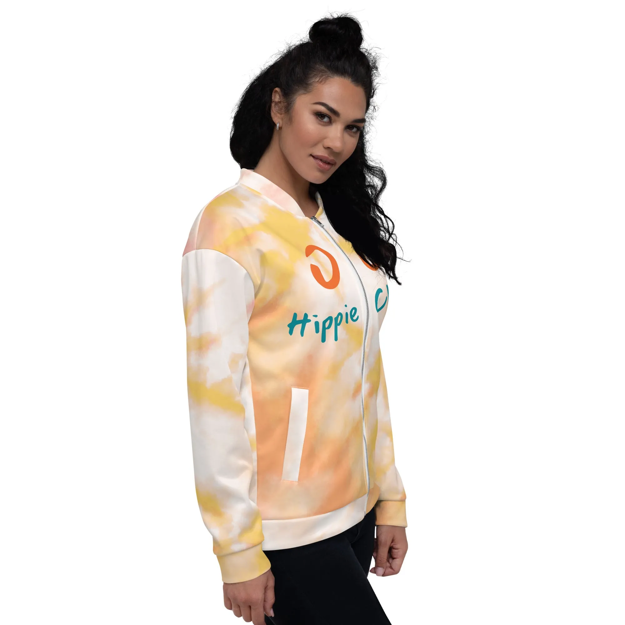 Orange Tie Dye Bomber Jacket - OG Hippie Chick