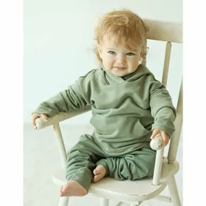 Organic Baby  Benji Hoodie Olive