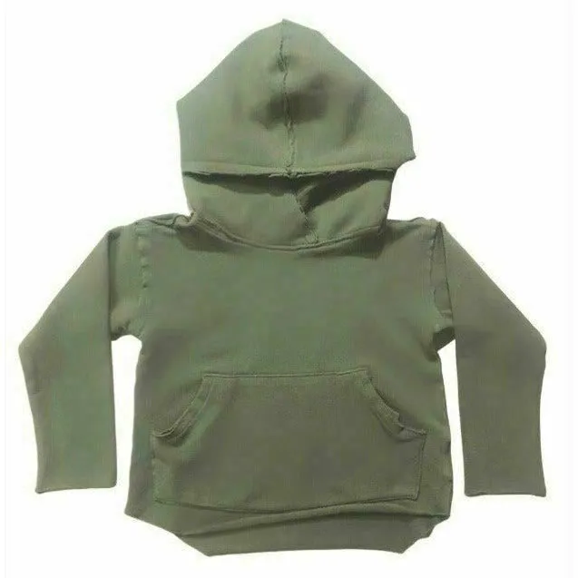 Organic Baby  Benji Hoodie Olive