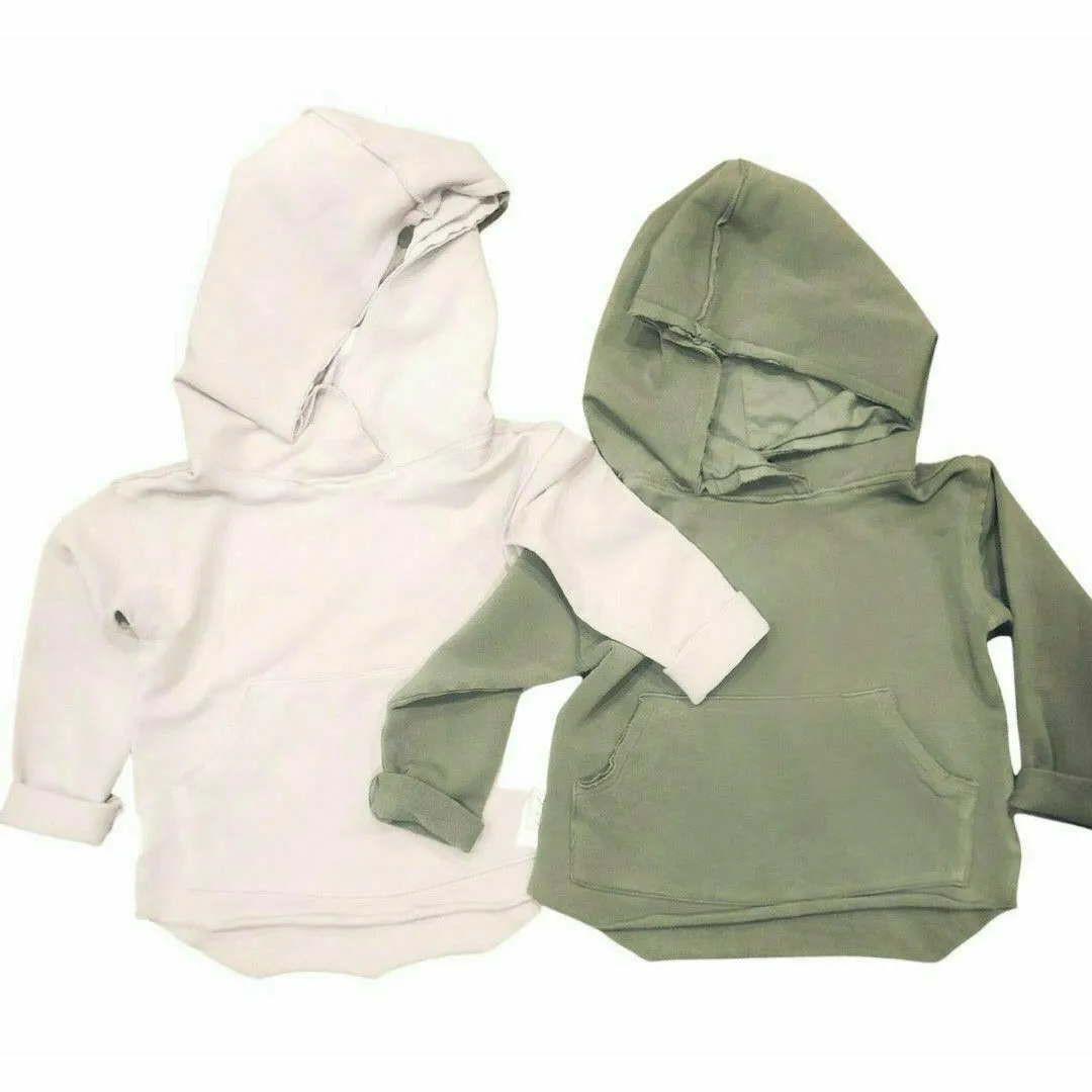 Organic Baby  Benji Hoodie Olive