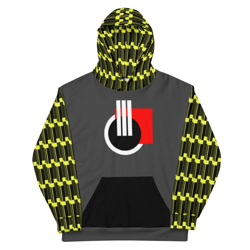Origen Destination |On-Arrival Point of Origen Symbol-inspired Gray/Yellow Unisex Hoodie