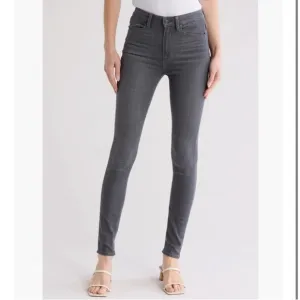 Paige Granite Grey Skinny Ankle Zip Jeans 26