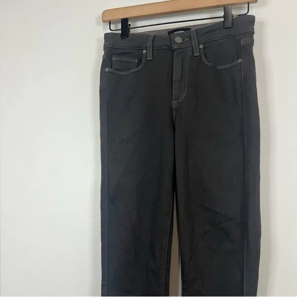 Paige Granite Grey Skinny Ankle Zip Jeans 26