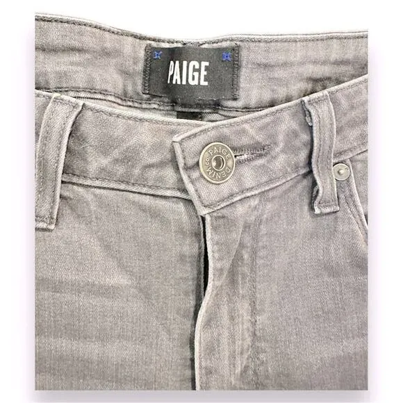 Paige - Hoxton High Rise Ankle Skinny Jeans in Gray Peaks