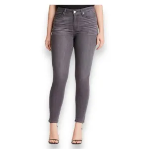 Paige - Hoxton High Rise Ankle Skinny Jeans in Gray Peaks
