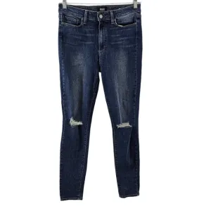 Paige Hoxton Ultra Skinny Women’s Distressed Ripped Mid Rise Blue Jeans Size 30