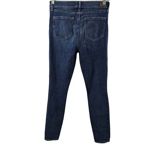 Paige Hoxton Ultra Skinny Women’s Distressed Ripped Mid Rise Blue Jeans Size 30