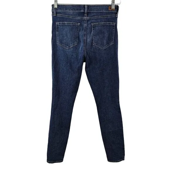 Paige Hoxton Ultra Skinny Women’s Distressed Ripped Mid Rise Blue Jeans Size 30