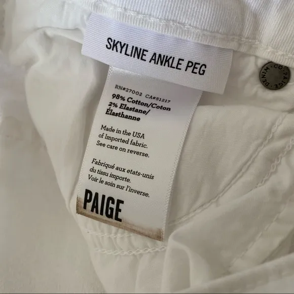 Paige Skyline Ankle Peg Jeans